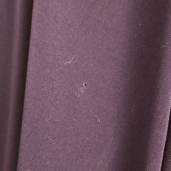 Michael Kors Purple Draped Sheath Midi Dress Silver Bar Minimalist Evening Sz L - Picture 9 of 9